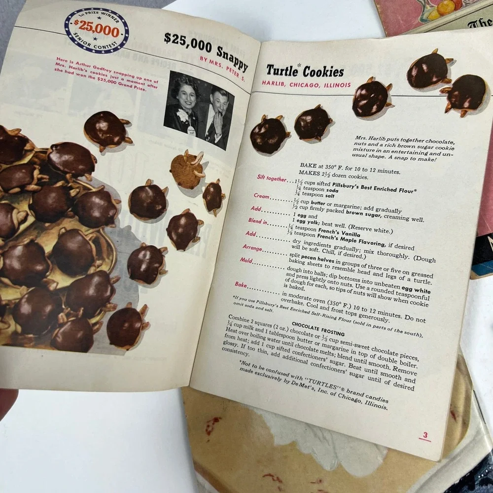 Pillsbury Culinary Arts Vintage Cookbook Lot 4pc Retro 1930s-50s Ephemera